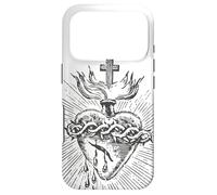 Carcasa para iPhone 17 Pro Devoción al Sagrado Corazón de Jesús Arte Católico Vintage