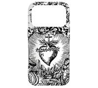 Carcasa para iPhone 17 Pro Devoción al Sagrado Corazón de Jesús Arte Católico Vintage