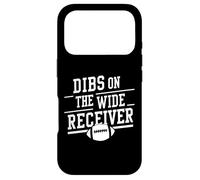 Carcasa para iPhone 17 Pro Dibs On The Wide Receiver Fútbol Esposa Novia Chica QB