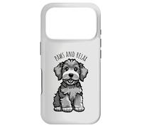 Carcasa para iPhone 17 Pro Dibujos Animados Divertidos y adorables Cachorros Paws and Relax