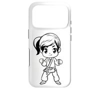 Carcasa para iPhone 17 Pro Dibujos Animados Karate Girl Shotokan Dojo