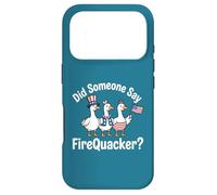Carcasa para iPhone 17 Pro Did Someone Say FireQuacker, Divertido diseño de Ganso del 4 de Julio