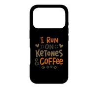 Carcasa para iPhone 17 Pro Dieta cetogénica Corro con cetonas y café Ketosis Keto Dieta