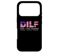 Carcasa para iPhone 17 Pro DILF Damn I Love Freedom Funny Patriotic USA Pride Tees