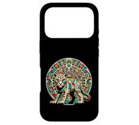 Carcasa para iPhone 17 Pro Dios Azteca Tezcatlipoca y Leopardo con el Calendario Maya