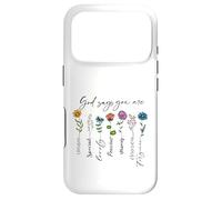 Carcasa para iPhone 17 Pro Dios Dice Que Eres único Especial Fuerte fe Cristiana