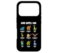 Carcasa para iPhone 17 Pro Dios Dice Que Soy Dinosaurio - Verso de la Biblia - Cristo - Cristiano