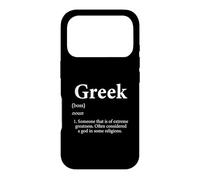Carcasa para iPhone 17 Pro Dios Griego Meme Definición Gracioso Grecia Meme Cumpleaños Griegos
