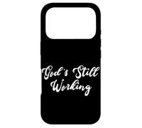 Carcasa para iPhone 17 Pro Dios Sigue Trabajando fe Cristiana Jesús Inspirador