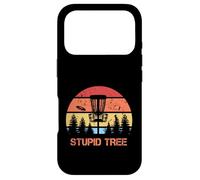Carcasa para iPhone 17 Pro Disc Golf Stupid Tree Vintage Disc Sport Frisbee Saying