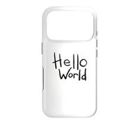 Carcasa para iPhone 17 Pro Diseño artístico con Pincel en Negrita de Hello World con el Primer código