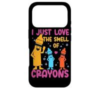 Carcasa para iPhone 17 Pro Diseño de crayones I Just Love The Smell para niños y niñas