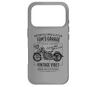 Carcasa para iPhone 17 Pro Diseño de Motocicleta Tom's Garage para el Nombre Tom