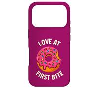 Carcasa para iPhone 17 Pro Diseño de Postre de Fresa con Dona de Amor al Primer bocado