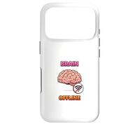 Carcasa para iPhone 17 Pro Diseño Divertido del Humor tecnológico del Cerebro Fuera de línea