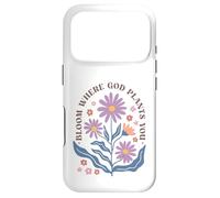 Carcasa para iPhone 17 Pro Diseño Floral Cristiano de Bloom Where God Plante You