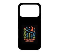 Carcasa para iPhone 17 Pro Diseño Magic Happens After Dark Moon & Flowers