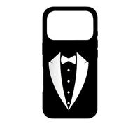 Carcasa para iPhone 17 Pro Disfraz de Esmoquin, Divertido Vestido con Botones de Pajarita