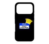 Carcasa para iPhone 17 Pro Disfraz de Halloween fácil con Texto en inglés «My Name Is Prince»