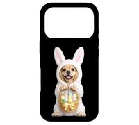 Carcasa para iPhone 17 Pro Disfraz de Perro Cocker Spaniel con Conejito de Pascua