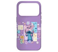 Carcasa para iPhone 17 Pro Disney Stitch & Angel Spring Easter Friendly Flower Faces