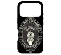 Carcasa para iPhone 17 Pro Distinguido Schnauzer Vintage Barbudo Caballero