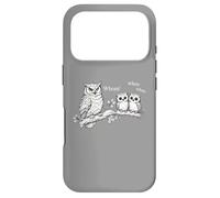 Carcasa para iPhone 17 Pro Divertida Camiseta gramática de búho para Profesores de inglés y Nerds de Palabras