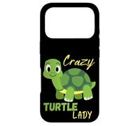 Carcasa para iPhone 17 Pro Divertida Dama de Tortuga Loca para niña o Mujer Que ama Las Tortugas