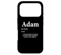 Carcasa para iPhone 17 Pro Divertida Fiesta de cumpleaños con el Nombre de Adam Definition para Adams