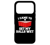 Carcasa para iPhone 17 Pro Divertida fraternidad de Beer Pong con la Letra «I Came To Get My Balls Wet»