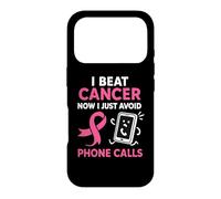 Carcasa para iPhone 17 Pro Divertida superviviente de cáncer de Mama Pink Ribbon Warrior Antisocial