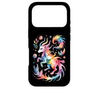 Carcasa para iPhone 17 Pro Divertidas Criaturas mágicas Acuarela Salpicadura Abstracto