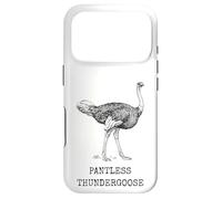 Carcasa para iPhone 17 Pro Divertido Avestruz sin Pantalones Thundergoose Nombre Animal Broma estúpida