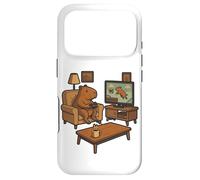 Carcasa para iPhone 17 Pro Divertido Capybara Gamer Meme Cozy Animal Gaming Broma Juego Retro