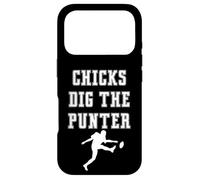 Carcasa para iPhone 17 Pro Divertido Dicho gráfico de Chicks Dig The Punt Kick Player