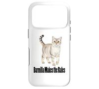Carcasa para iPhone 17 Pro Divertido diseño de Mascota Burmilla Cat Makes The Rules
