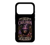 Carcasa para iPhone 17 Pro Divertido diseño gótico de Halloween del caldero Witchcore