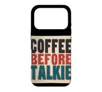 Carcasa para iPhone 17 Pro Divertido Disfraz de café Antes del discurso de Talkie