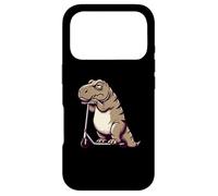 Carcasa para iPhone 17 Pro Divertido Grumpy T-Rex Dinosaurio Scooter Dibujos Animados