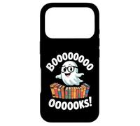 Carcasa para iPhone 17 Pro Divertido Halloween Fantasma Nerd Libro Amante Bibliotecario