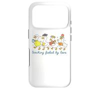 Carcasa para iPhone 17 Pro Divertido Humor de Pato Profesor, enseñanza impulsada por el Amor