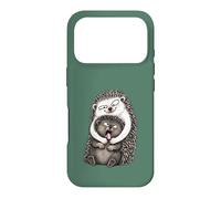 Carcasa para iPhone 17 Pro Divertido Introvertido Abrazo Torpe Erizo Animal Humor sarcástico