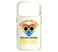 Carcasa para iPhone 17 Pro Divertido Marido Esposa Paddle Pickleball Jugador,Socio de por Vida