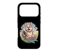 Carcasa para iPhone 17 Pro Divertido Meme de Perro de la montaña Rusa Labrador Happy Ride