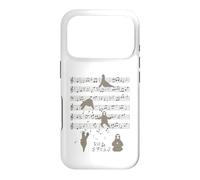 Carcasa para iPhone 17 Pro Divertido Perezoso música Yoga Jugando con Nota Clef Músico