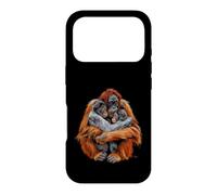 Carcasa para iPhone 17 Pro Divertido Primate Amor Diciendo Entre Orangután Y Mono