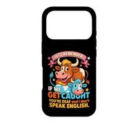 Carcasa para iPhone 17 Pro Divertido Secreto de Vaca Recuerda si Nos pillan Humor