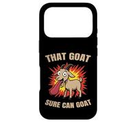 Carcasa para iPhone 17 Pro Divertido simulador de Cabra Que la Cabra Seguro Puede Humor de Cabra