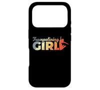 Carcasa para iPhone 17 Pro Divertido Trampolining Chica Trampolín Gimnasta