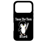 Carcasa para iPhone 17 Pro Divertido TWAS The Tism M'Lord Vintage Lindo pingüino Gen Z Meme